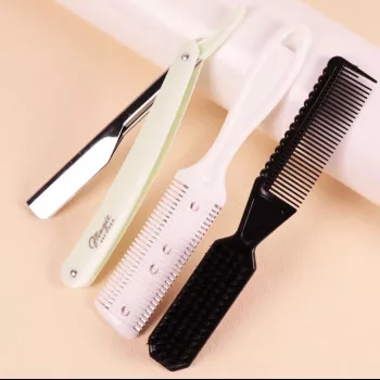 Foldable Wig Shaver & Comb Set for Real-Hair Wig Touch-Ups